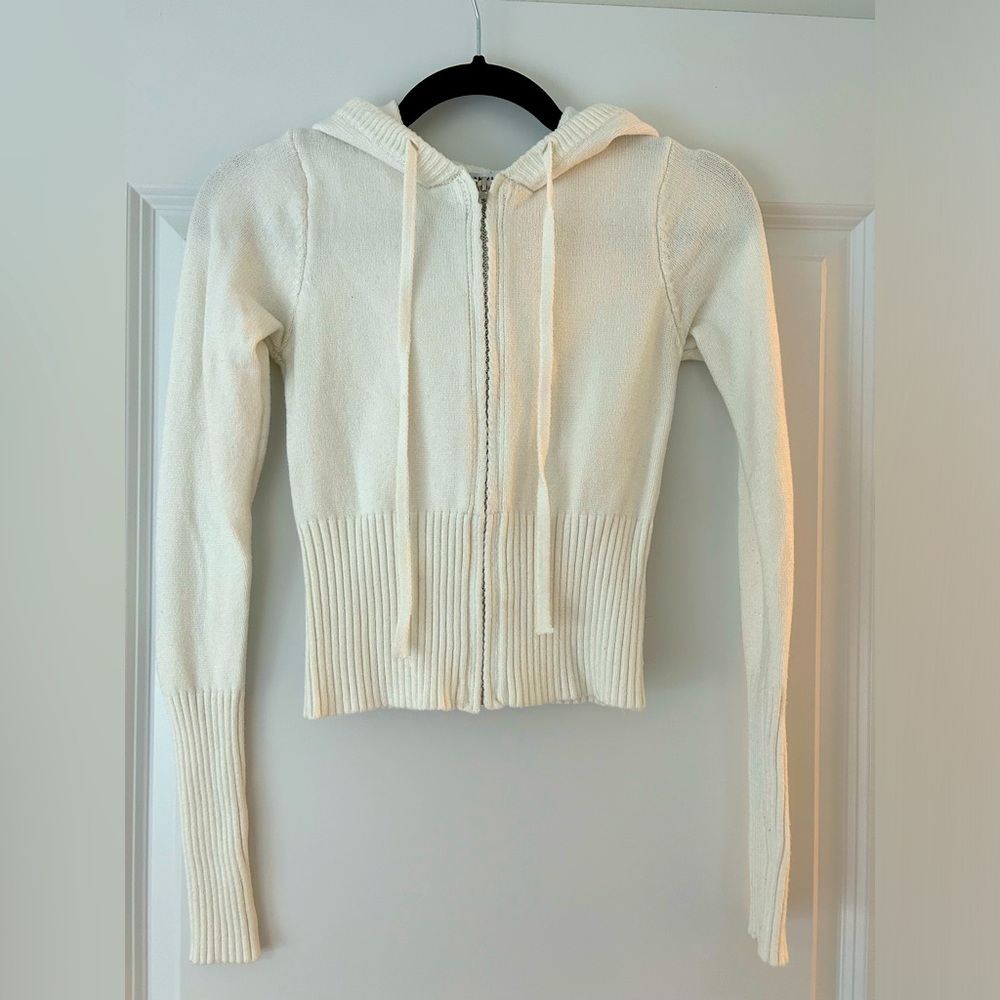 Frankies Bikinis Cloud Knit Zip Up Hoodie